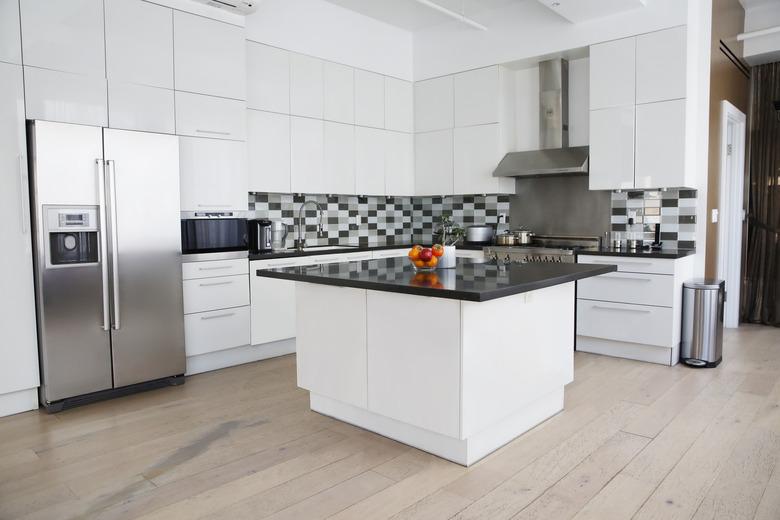 Interior of modern kitchen in loft apartment