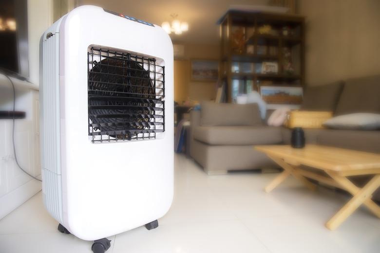 Evaporative Air Cooling Fan Placed in the living room