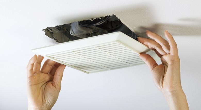 Removing Bathroom Fan Vent Cover to Clean Inside