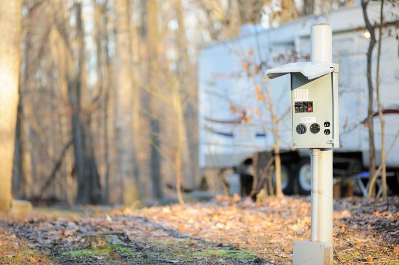 Power panel in rv campground