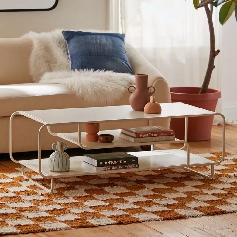 white coffee table