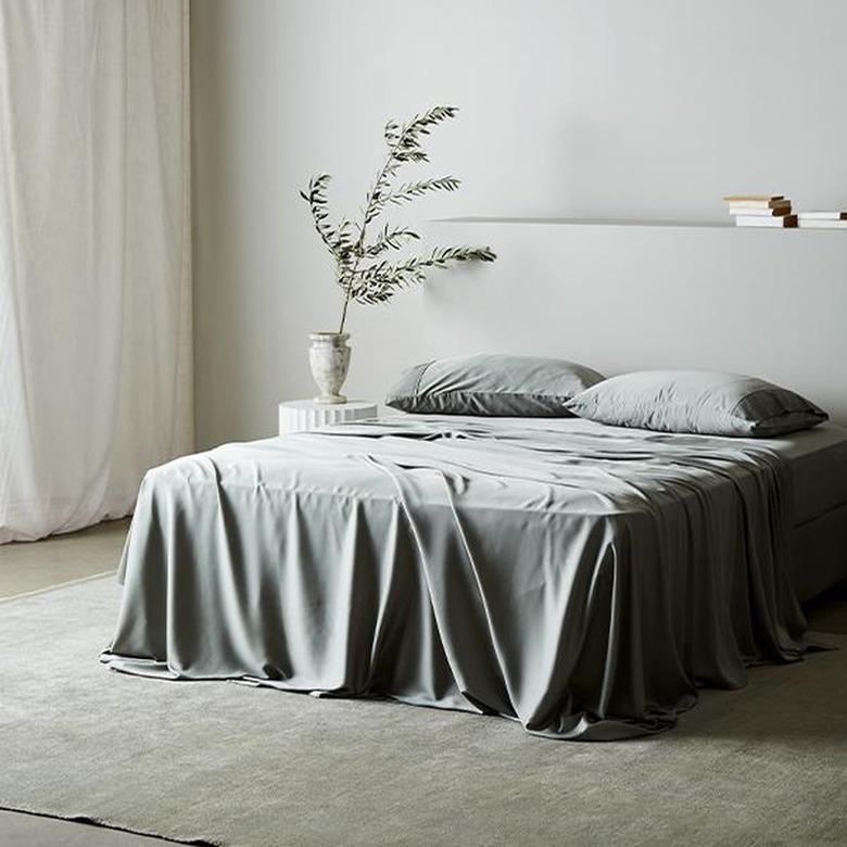 ettitude sage green bamboo bed sheets