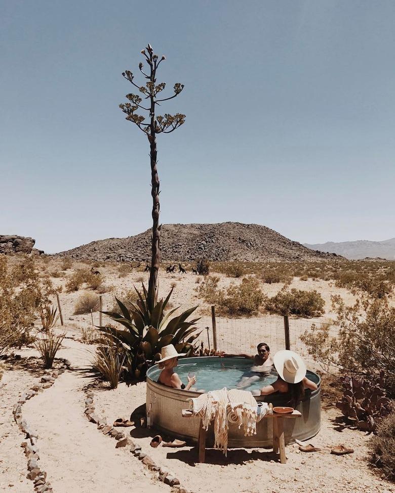 stock tank pool in the desert