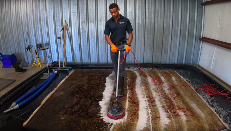 rug washing video