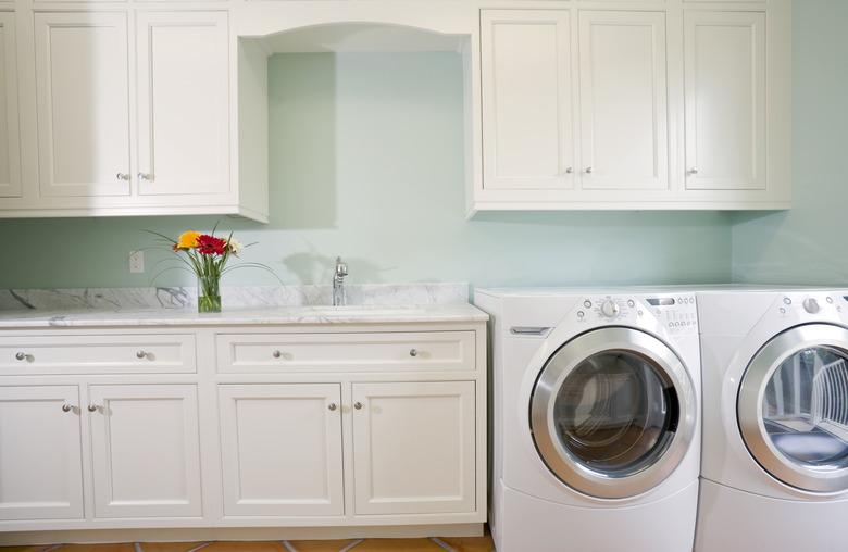 Laundry room with washer and dryer.