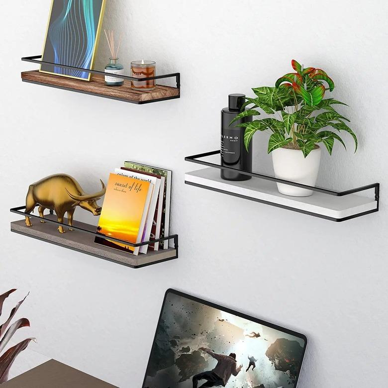 Floating shelves from Amazon