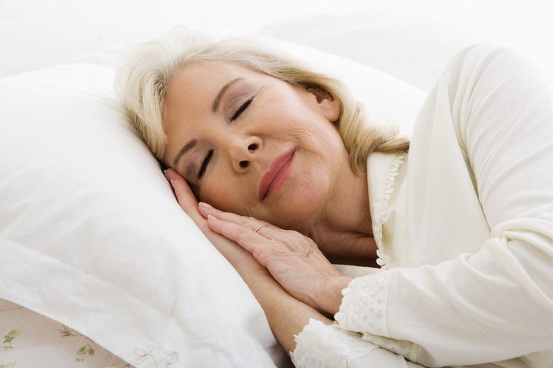 Woman resting on pillow