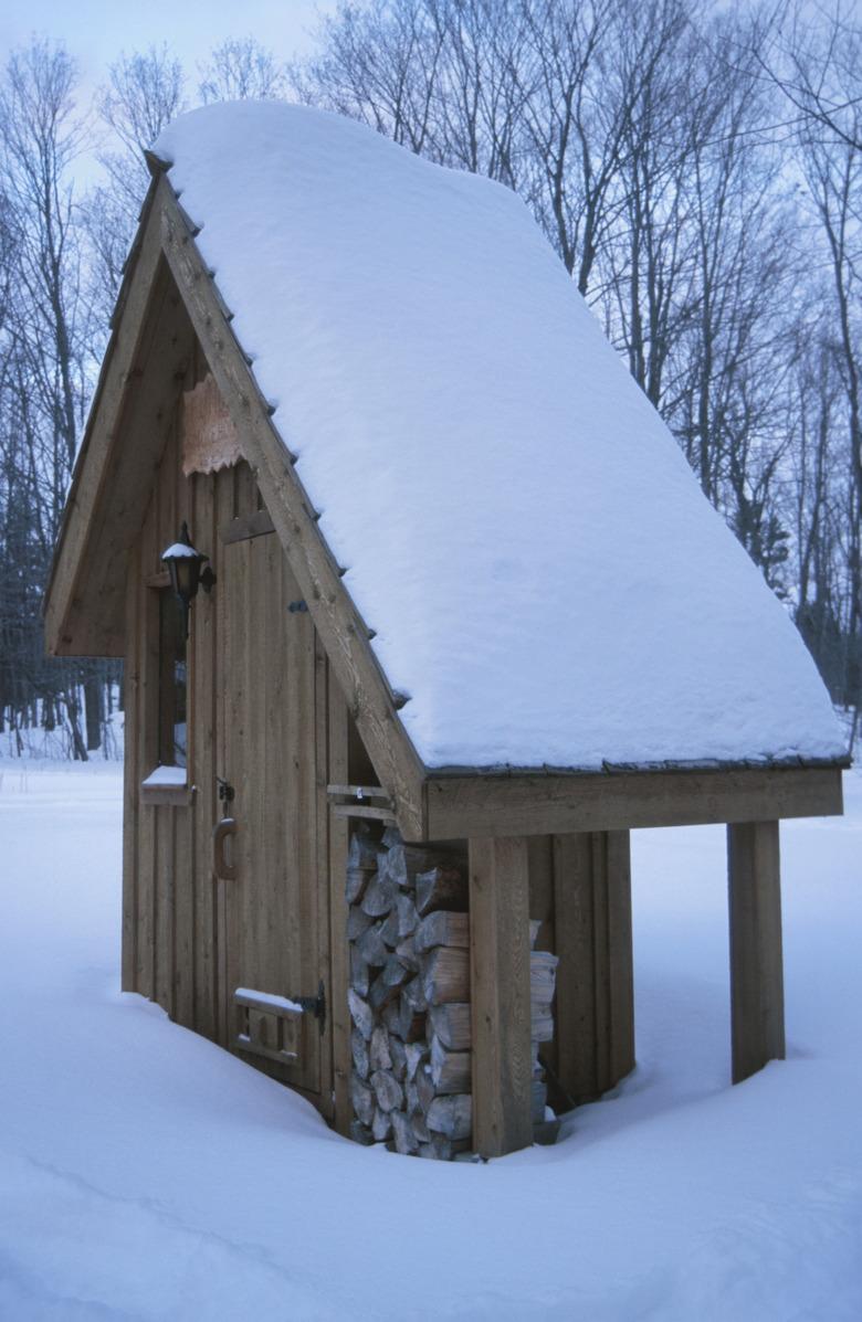 Shed with firewood