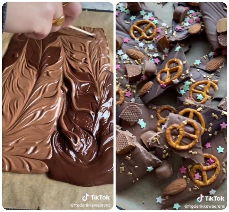 How to make chocolate bark in the oven