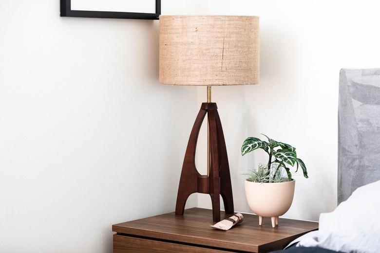 modern wood bedside lamp