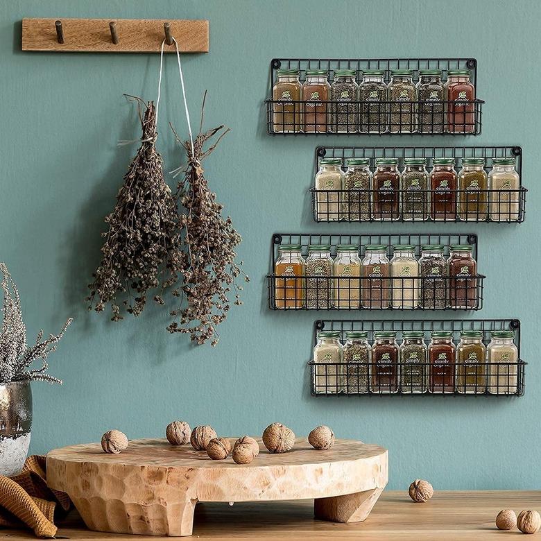 wall-mounted spice rack