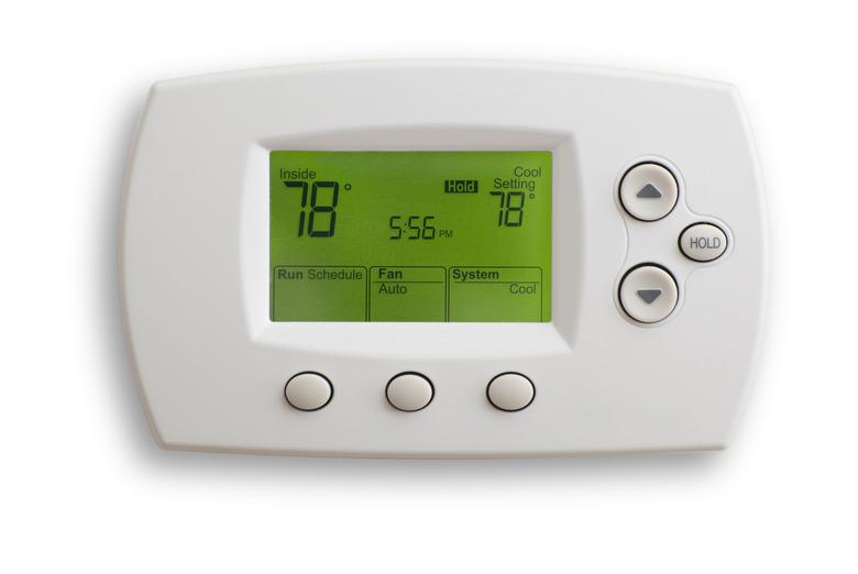 Digital thermostat on 78 degrees