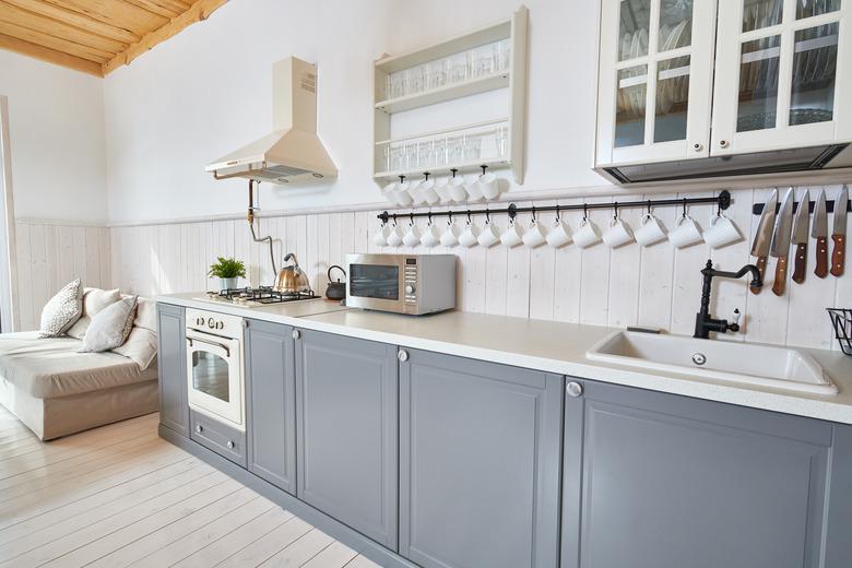 Grey and White Kitchen