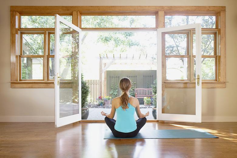 Woman meditating.