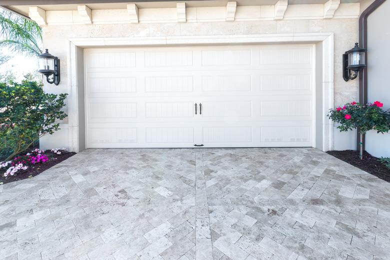 Architecture: Brand new house with a garage