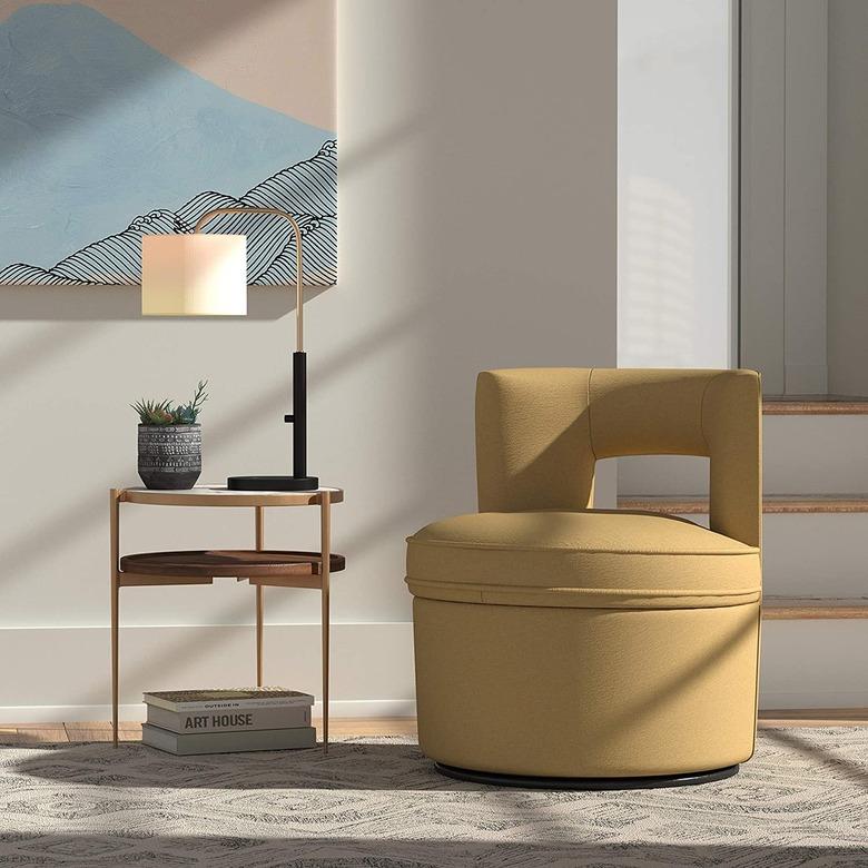 Yellow contemporary accent chair