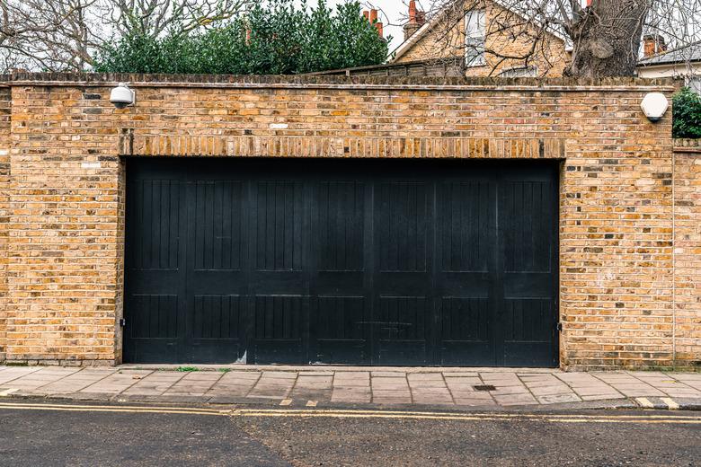 Black garage door