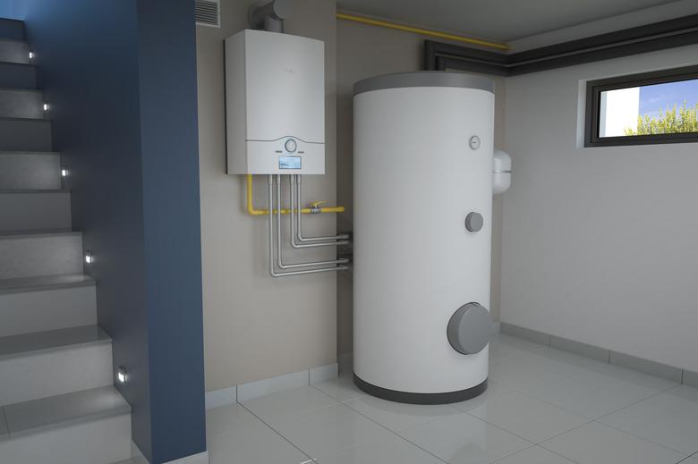 Boiler room - gas heating system, 3d illustration