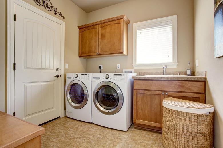 Laundry room with washer and dryer.