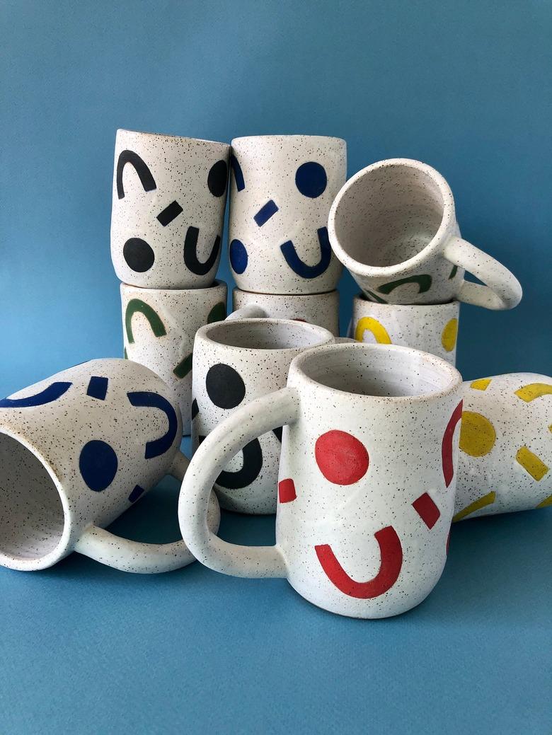 White Rainbow Ceramics Speckled Stoneware Mug, $45