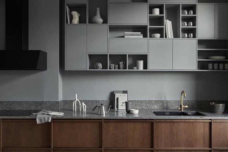 A dark oak frame kitchen