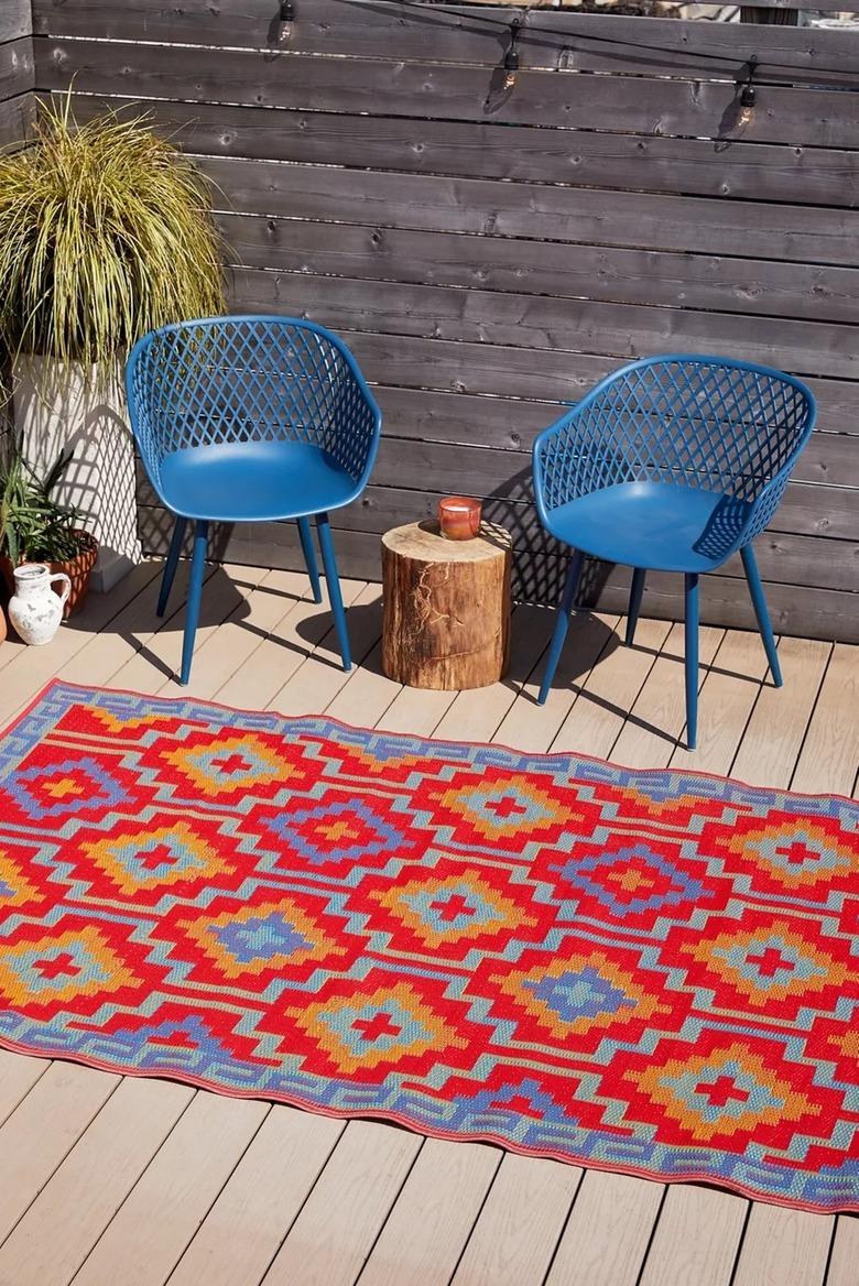 colorful outdoor rug