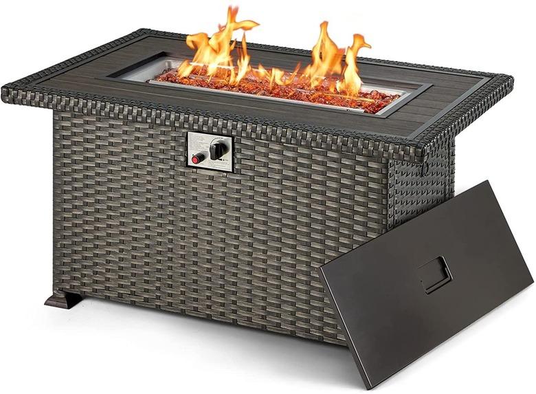 HOMREST Propane Fire Pit Table