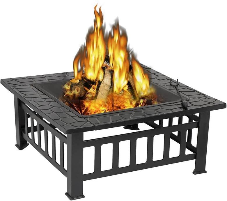 Zeny Wood-Burning Fire Pit Table