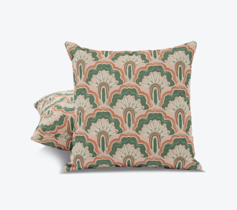 Deco Peacock Decorative Knife Edge Pillows (set of 2)