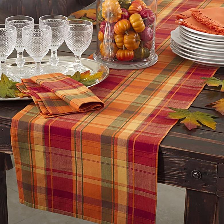 Occasion Gallery Holiday Harvest Plaid Runner