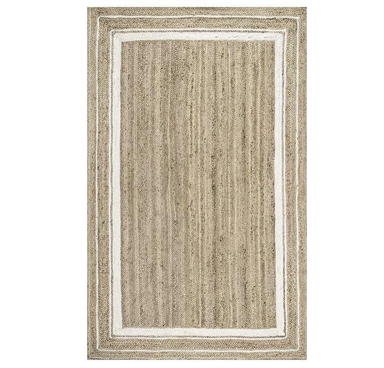 nuLOOM Rikki Braided Border Jute Area Rug (6