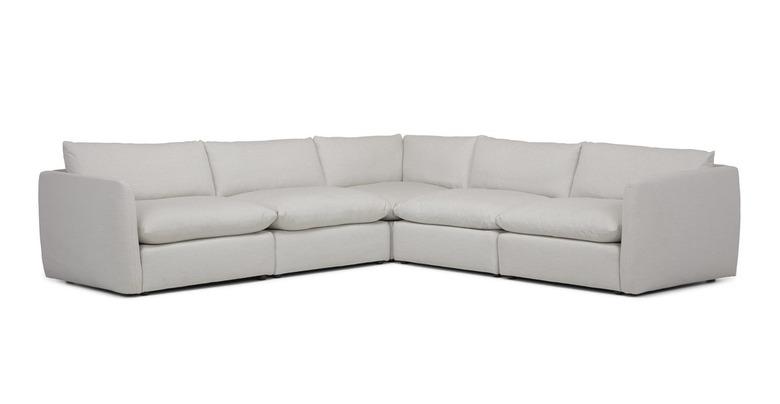 Article Leigh Silver Ivory Corner Sectional