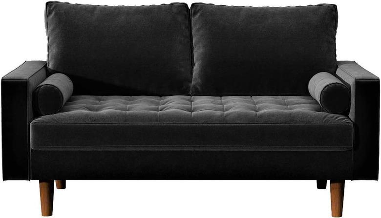 Container Furniture Direct Womble Velvet Upholstered Loveseat