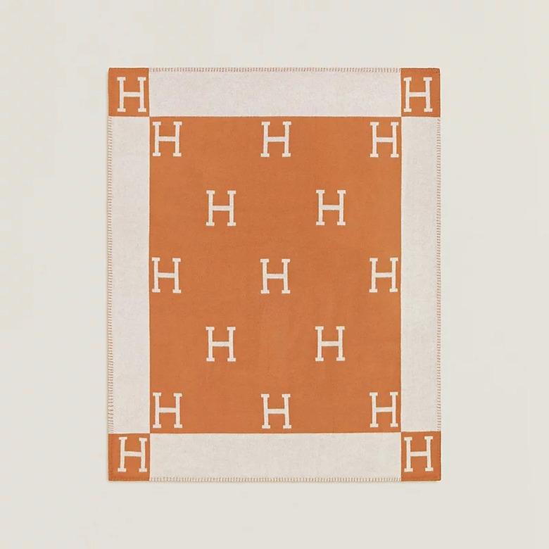 Hermès Avalon Throw Blanket (Orange)