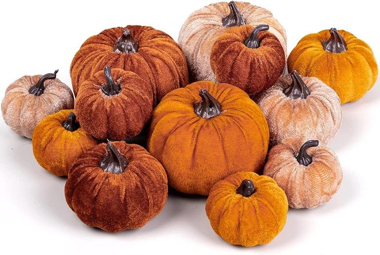 Whaline Velvet Pumpkins (set of 12)