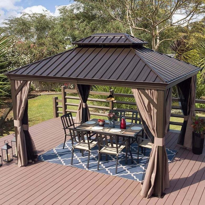 Kozyard Alexander Hardtop Aluminum Permanent Gazebo