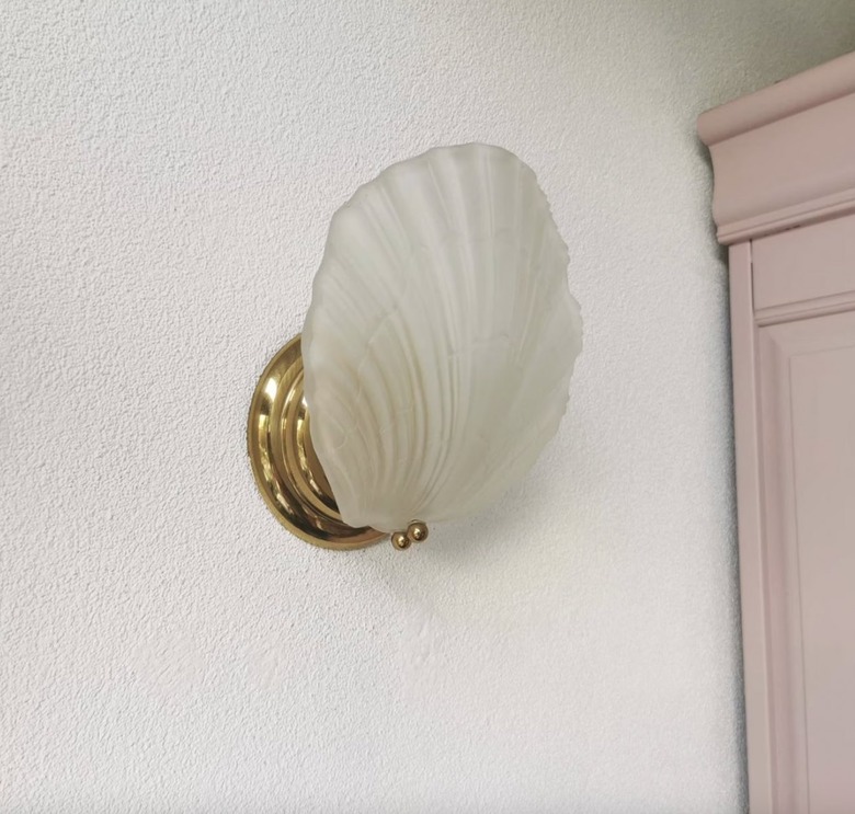 NewTimesFinds French Shell Wall Lamp