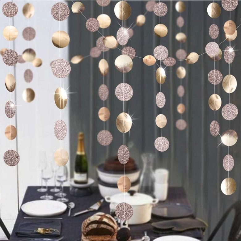 Decor365 Glitter Paper Garlands (set of 4)