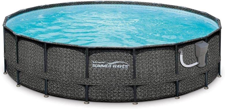 Summer Waves Elite 18 ft. x 48 in. Metal Frame Above Ground Pool Set