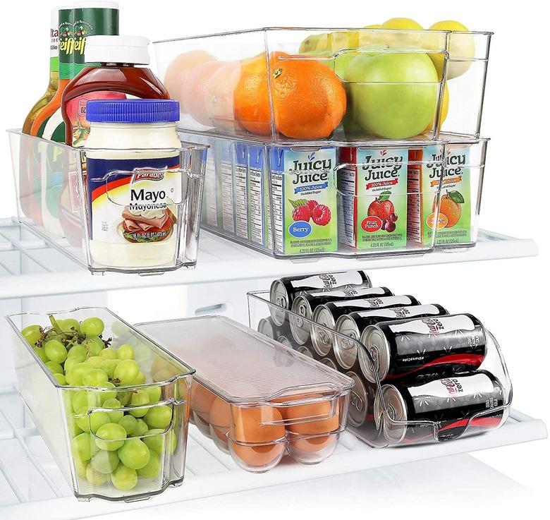 Greenco Refrigerator Organizer Bins (set of 6)