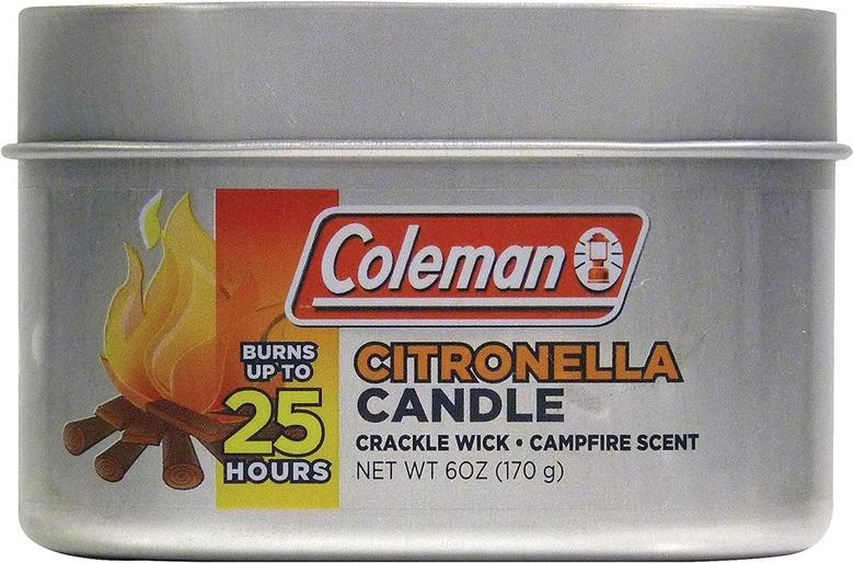 Coleman Scented Outdoor Citronella Candle With Wooden Crackle Wick