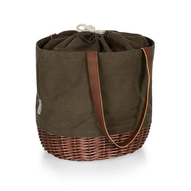 Seville Canvas and Willow Basket Tote