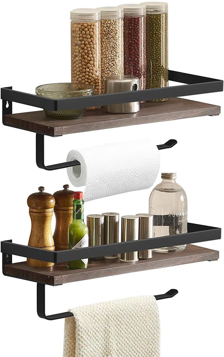 BESy Floating Shelves With Towel Rack