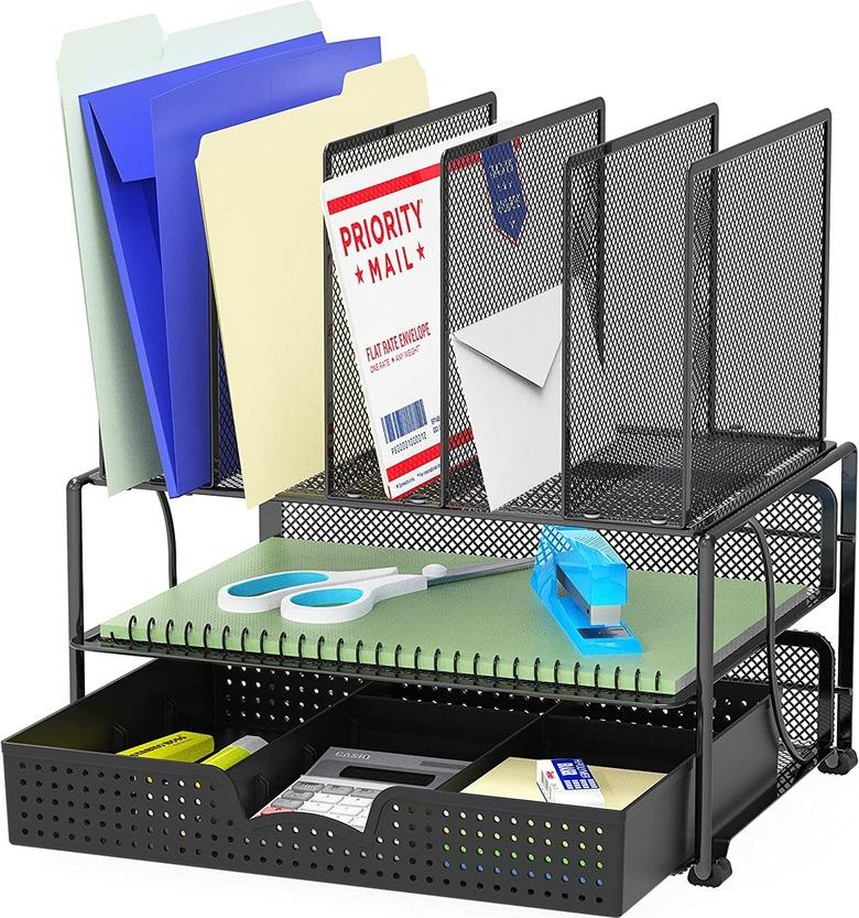 SimpleHouseware Mesh Desk Organizer