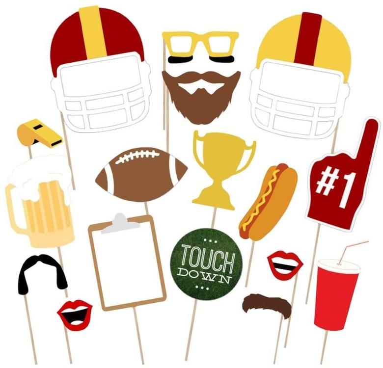 BCHOCKS 17-Piece Super Bowl Photo Booth Props Kits by Partico