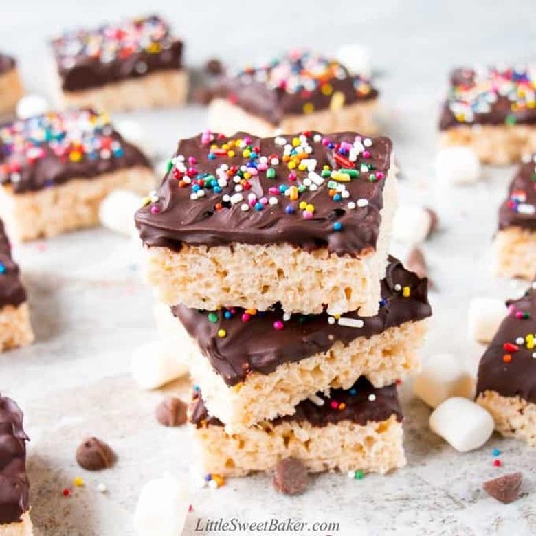 Little Sweet Baker's Chocolate-Dipped Rice Krispies Treats