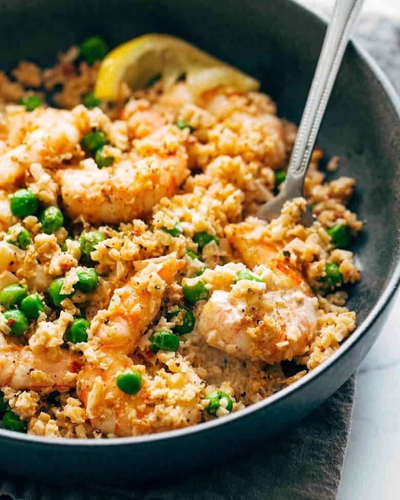 Pinch of Yum's Sheet Pan Shrimp and Cauli Rice