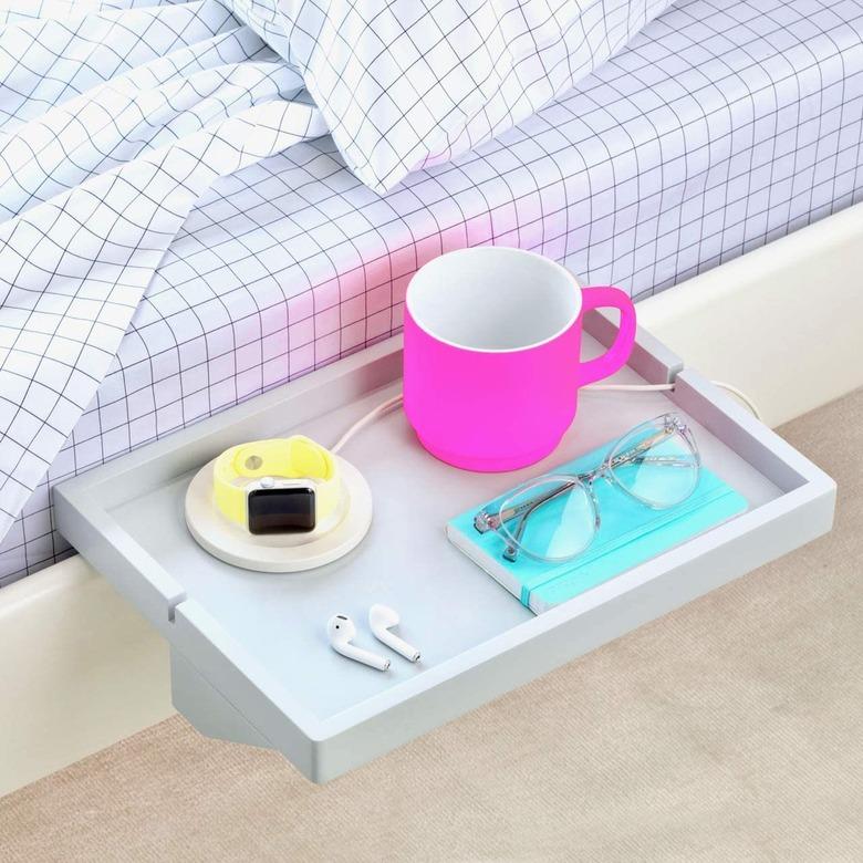 floating bed shelf for bed frame