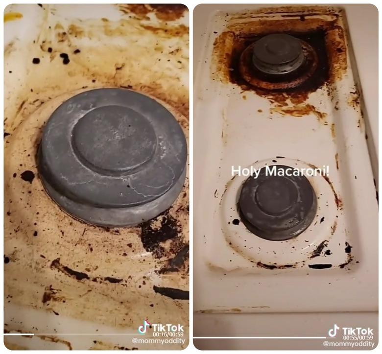 Stovetop before-and-after