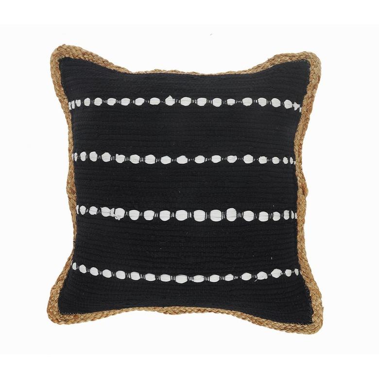 LR Home Textured Black and White Bordered Throw Pillow, $23.80